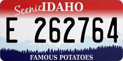 ID license plate E262764