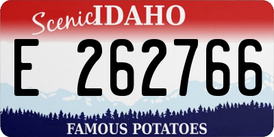 ID license plate E262766