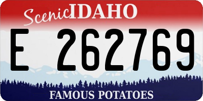 ID license plate E262769