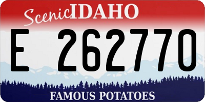 ID license plate E262770