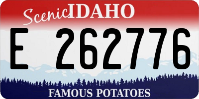 ID license plate E262776