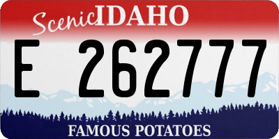 ID license plate E262777