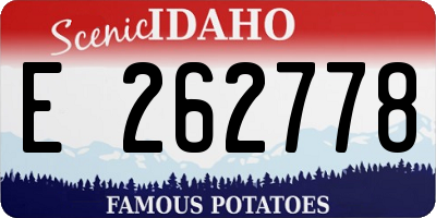 ID license plate E262778