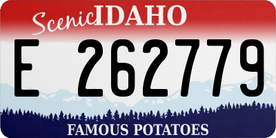 ID license plate E262779
