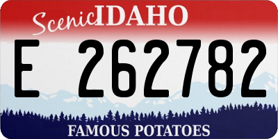 ID license plate E262782
