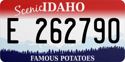 ID license plate E262790