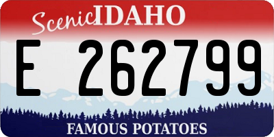ID license plate E262799