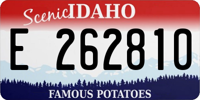 ID license plate E262810