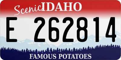 ID license plate E262814