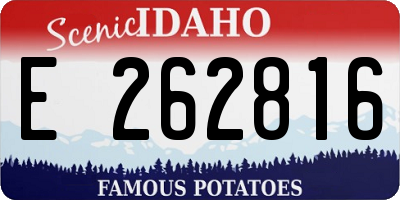 ID license plate E262816