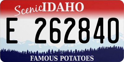 ID license plate E262840
