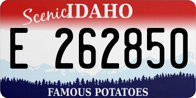ID license plate E262850