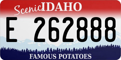 ID license plate E262888