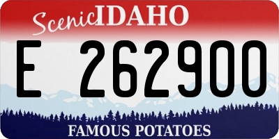 ID license plate E262900