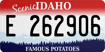 ID license plate E262906