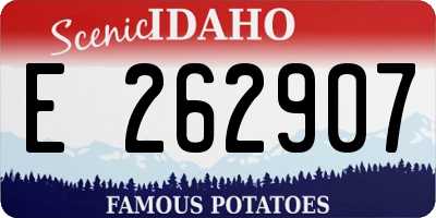 ID license plate E262907