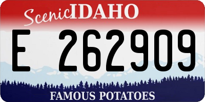 ID license plate E262909