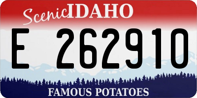 ID license plate E262910