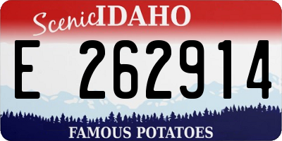 ID license plate E262914
