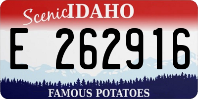 ID license plate E262916