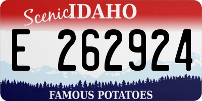 ID license plate E262924