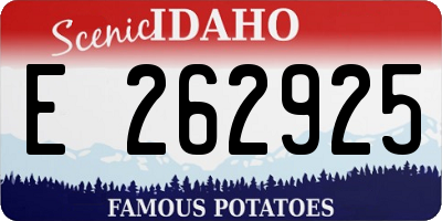 ID license plate E262925