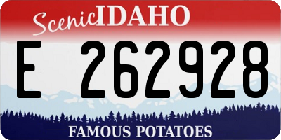 ID license plate E262928