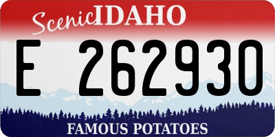 ID license plate E262930