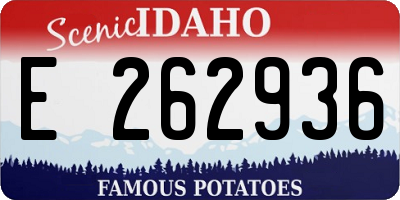 ID license plate E262936
