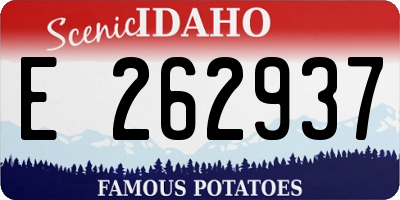 ID license plate E262937
