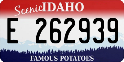ID license plate E262939