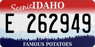 ID license plate E262949