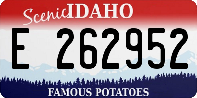 ID license plate E262952