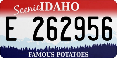 ID license plate E262956