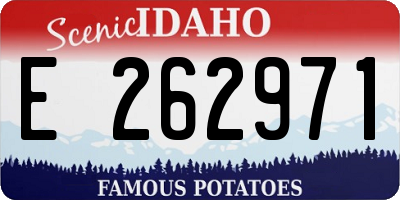 ID license plate E262971
