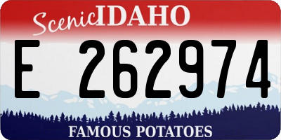 ID license plate E262974