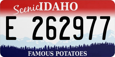 ID license plate E262977