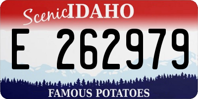 ID license plate E262979