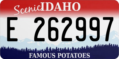 ID license plate E262997