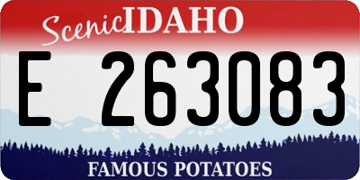 ID license plate E263083