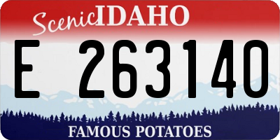 ID license plate E263140