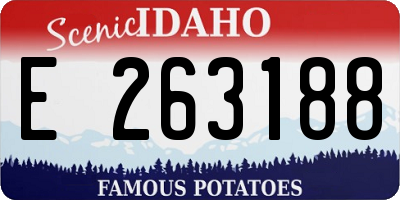 ID license plate E263188