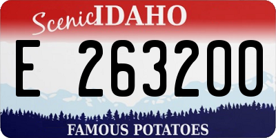 ID license plate E263200