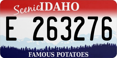 ID license plate E263276