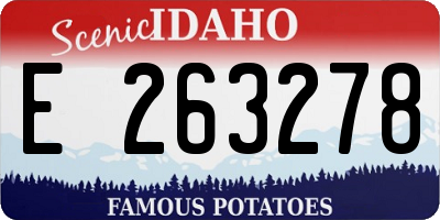 ID license plate E263278