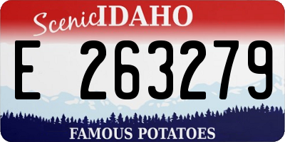 ID license plate E263279