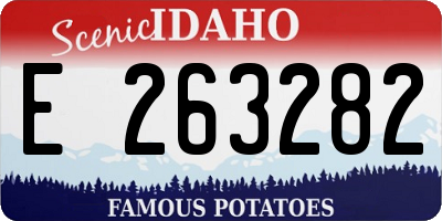 ID license plate E263282