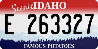 ID license plate E263327