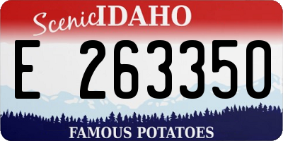 ID license plate E263350
