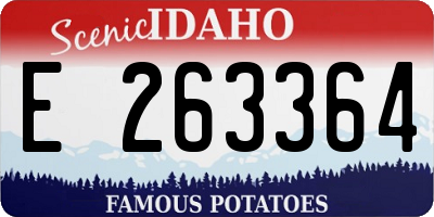ID license plate E263364